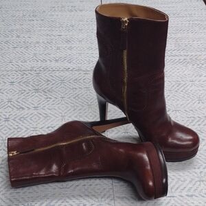 Nine West Brown Heeled Boots
